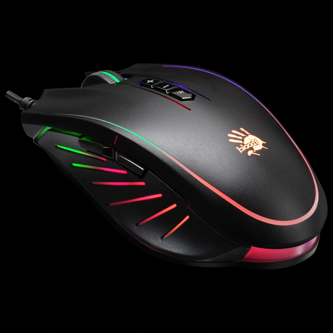 Bloody Q81 Neon X'Glide gaming mouse with neon backlight, best affordable wired gaming mouse in Pakistan