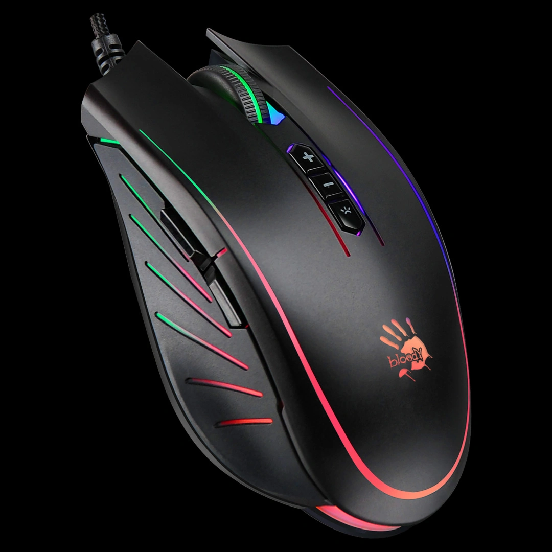 Bloody Q81 Neon X'Glide gaming mouse with neon backlight, best affordable wired gaming mouse in Pakistan
