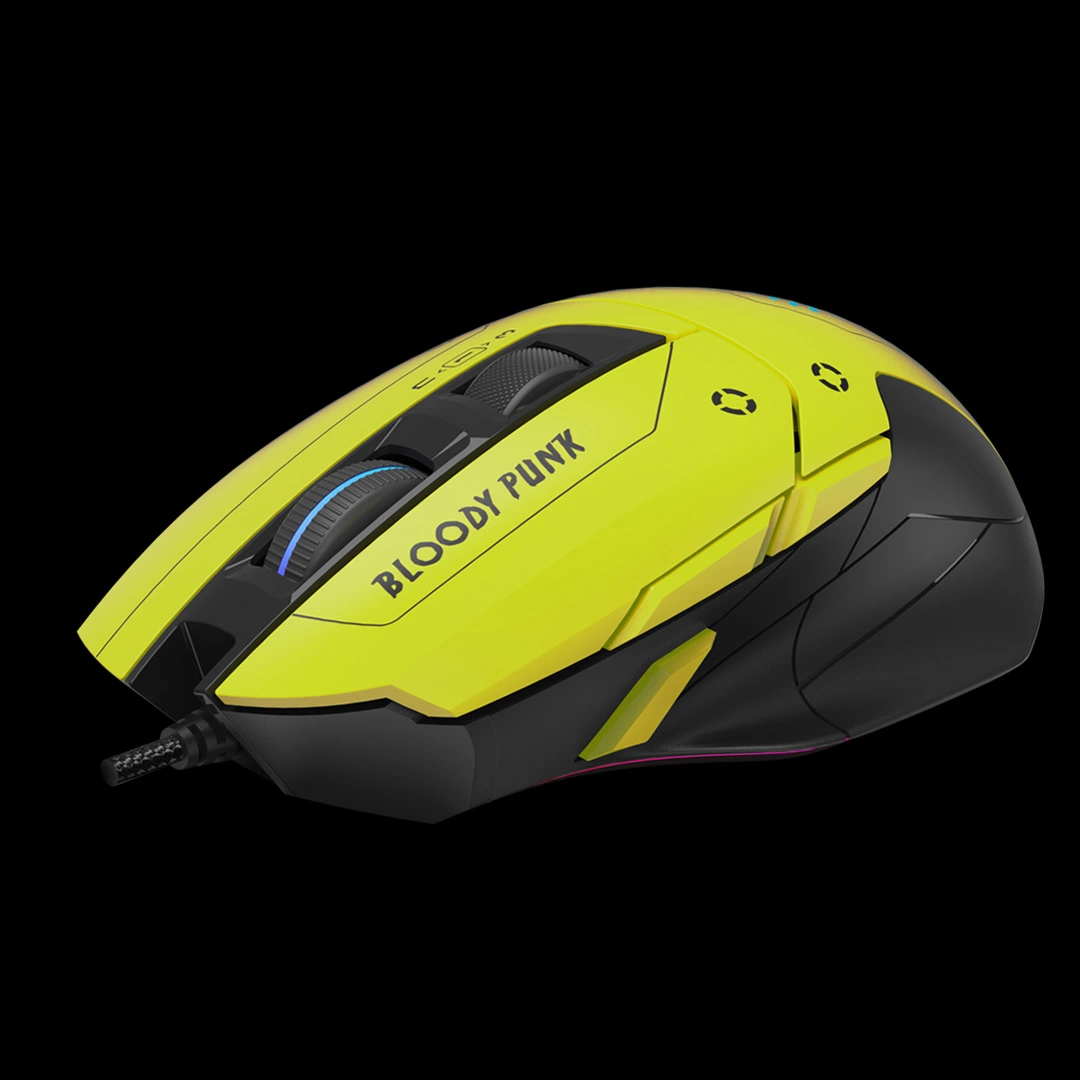 W70 Max RGB gaming mouse with 15 zone lighting and full size shell