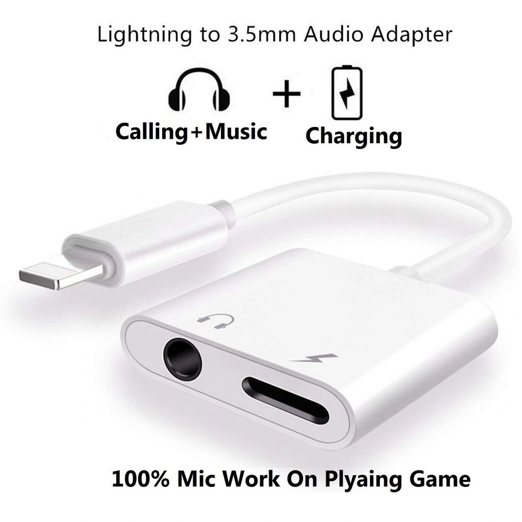 Lightning to 3.5mm Adapter MH030 with headphone jack and Lightning charging port