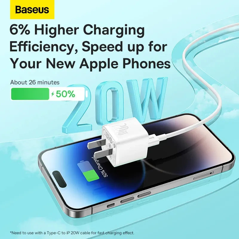 "Baseus GaN5 20W fast charger, compact USB C wall charger, Pakistan"