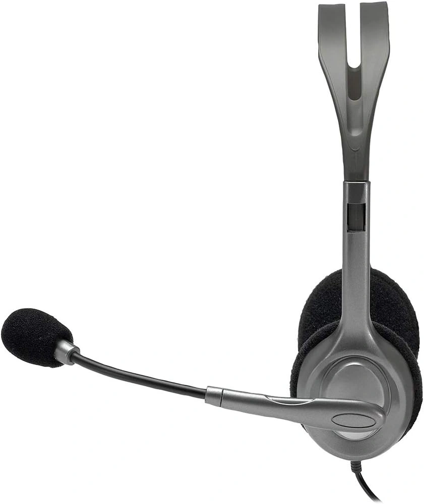 Logitech H110 stereo headset silver color