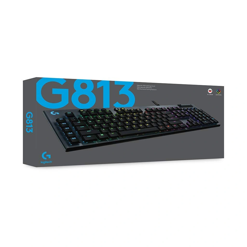 Logitech-G813-LIGHTSYNC-RGB-Mechanical-Gaming-Keyboard-Clicky