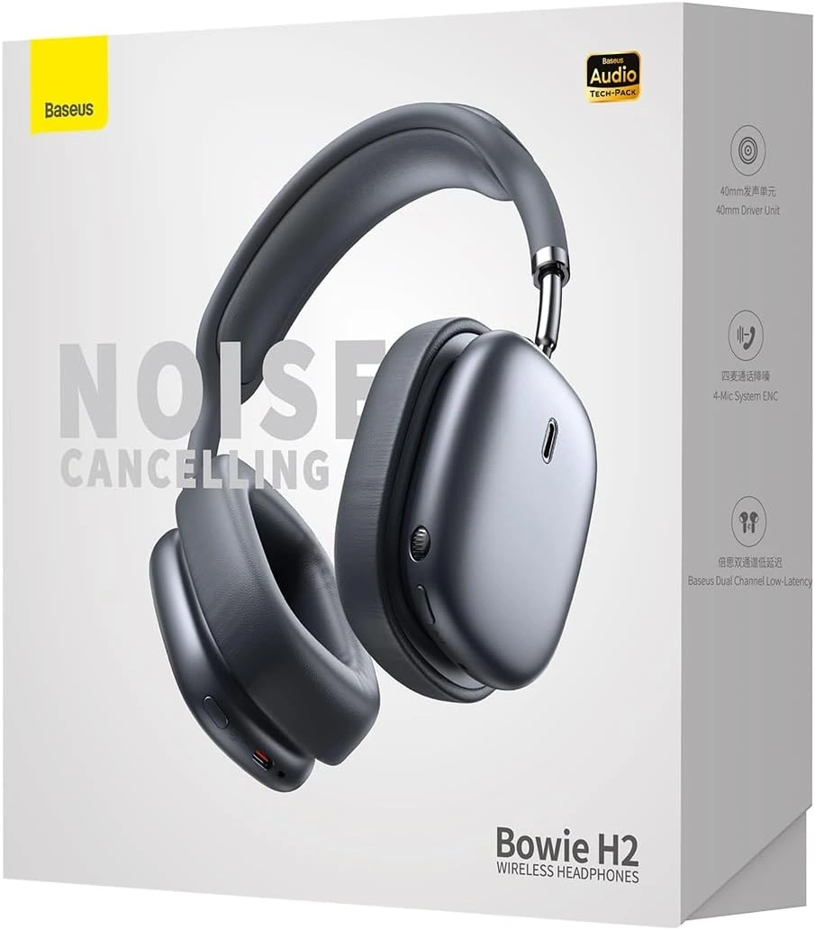 Baseus Bowie H2 True Wireless Bluetooth Headphone with ANC