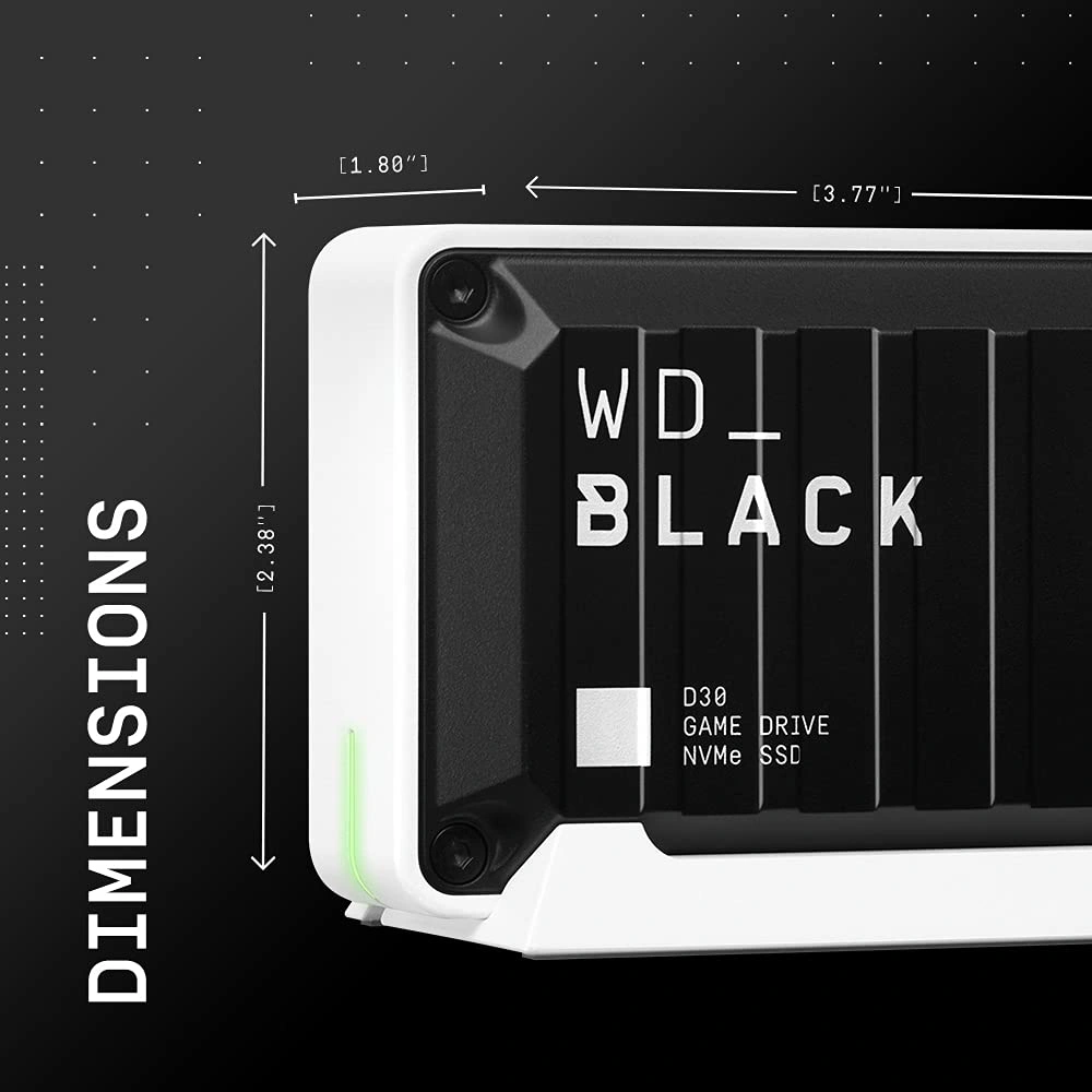 WD D30 Game Drive SSD 500GB portable external gaming SSD, PS5 external storage