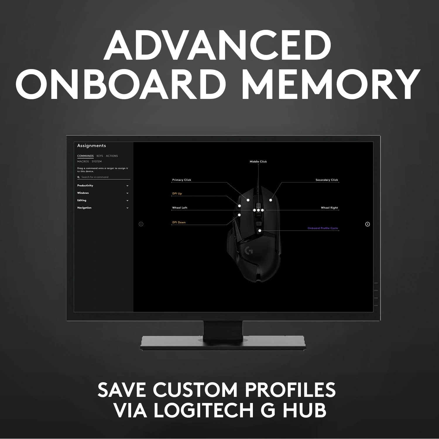 Logitech G502 HERO wired gaming mouse with RGB lighting