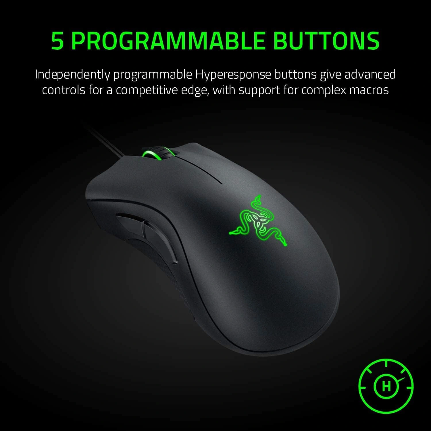 Razer DeathAdder Essential black wired gaming mouse, best gaming mouse in Pakistan