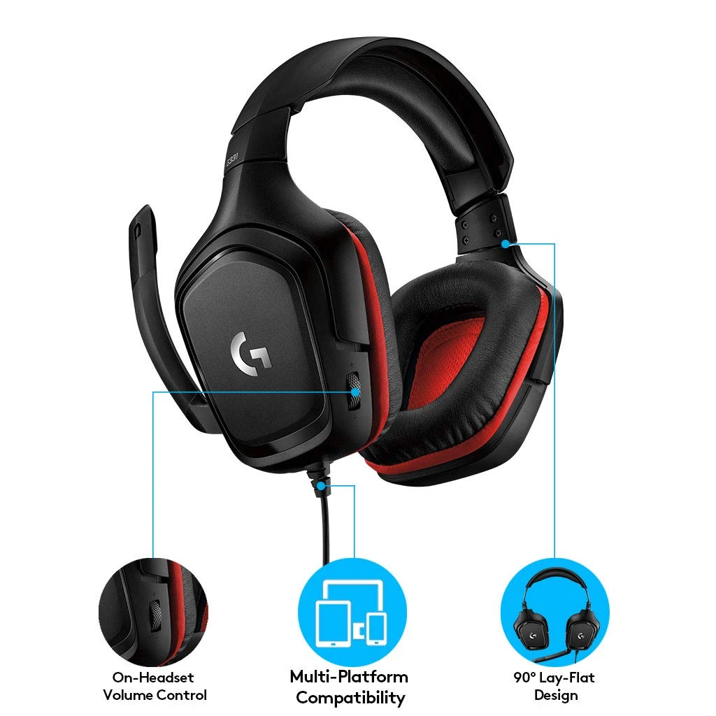 Logitech-G331-Wired-Gaming-Headphone-Black-Red-PC-Setup