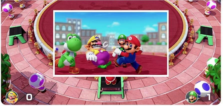 Super Mario Party Nintendo Switch game box cover Mario Party Nintendo Switch board game 4-player gameplay