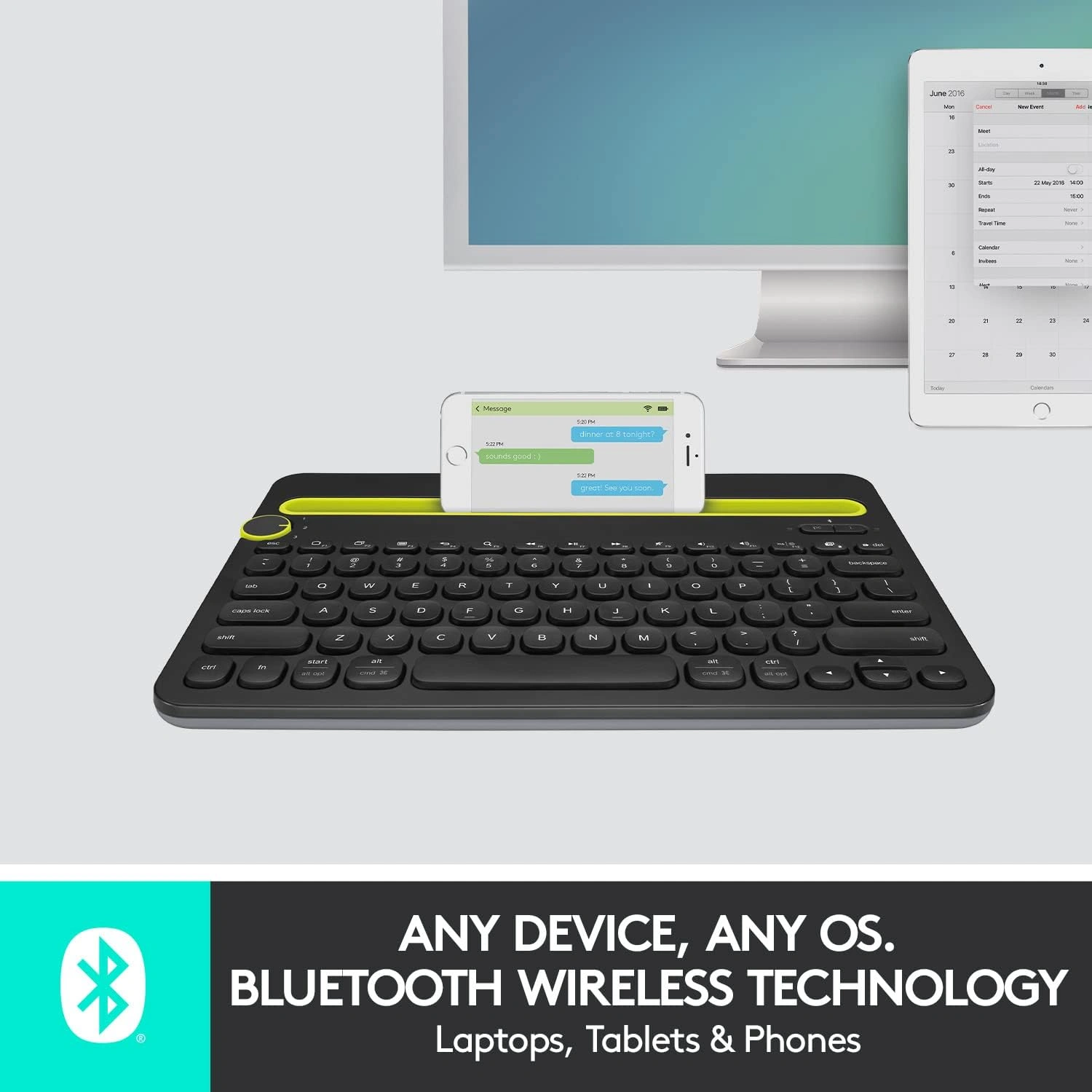 Logitech K480 Wireless Multi Device Bluetooth Keyboard