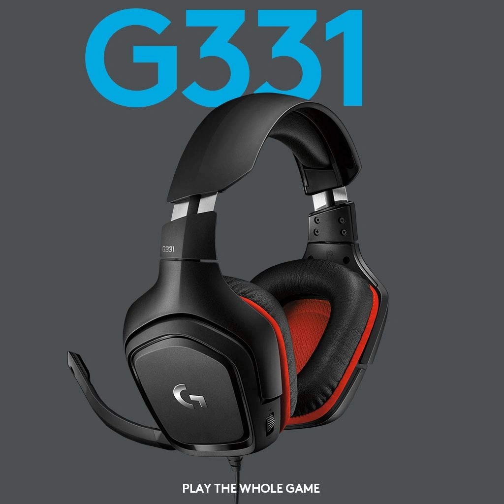 Logitech-G331-Wired-Gaming-Headphone-Black-Red-PC-Setup