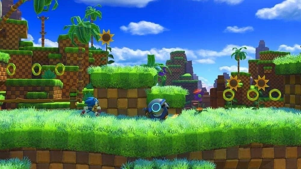 Sonic Forces Nintendo Switch game box showing Modern Sonic running at high speed through a ruined city