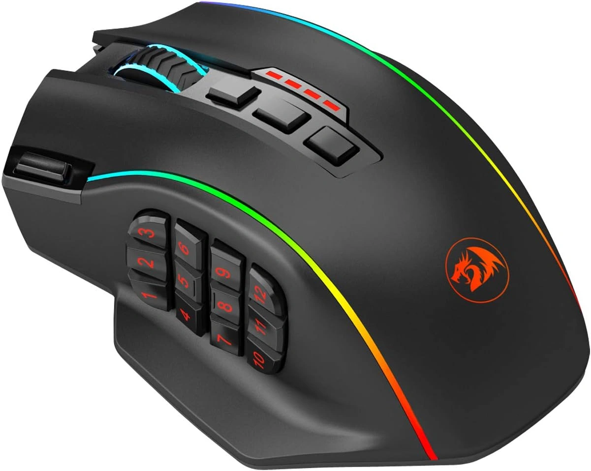 Redragon M901 wireless gaming mouse with RGB lighting, best wireless gaming mouse in Pakistan