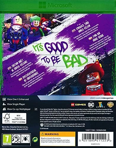 Used LEGO DC Super-Villains Xbox One game disc case front cover