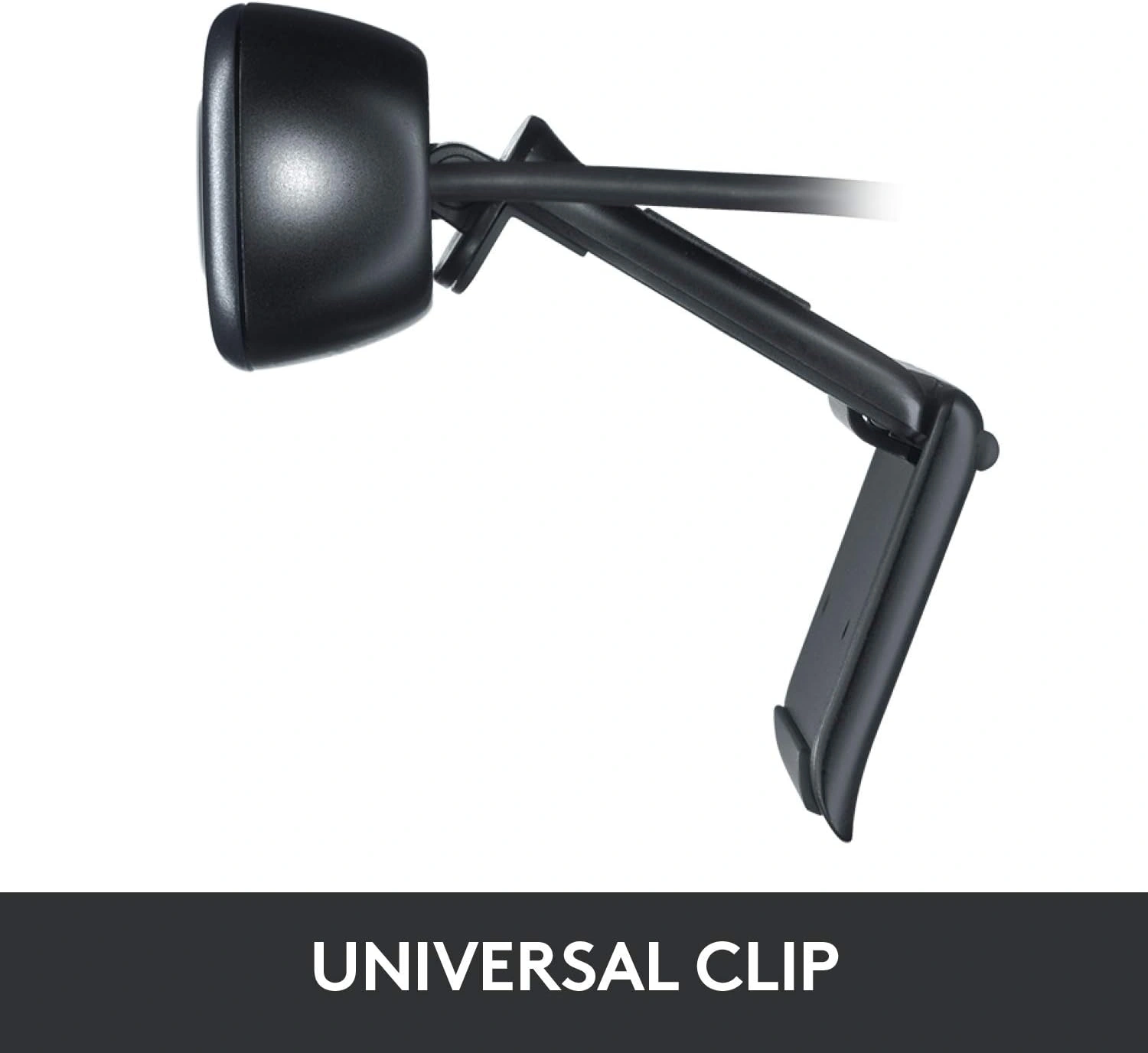 Logitech C310 HD webcam clipped to a laptop screen for video calls