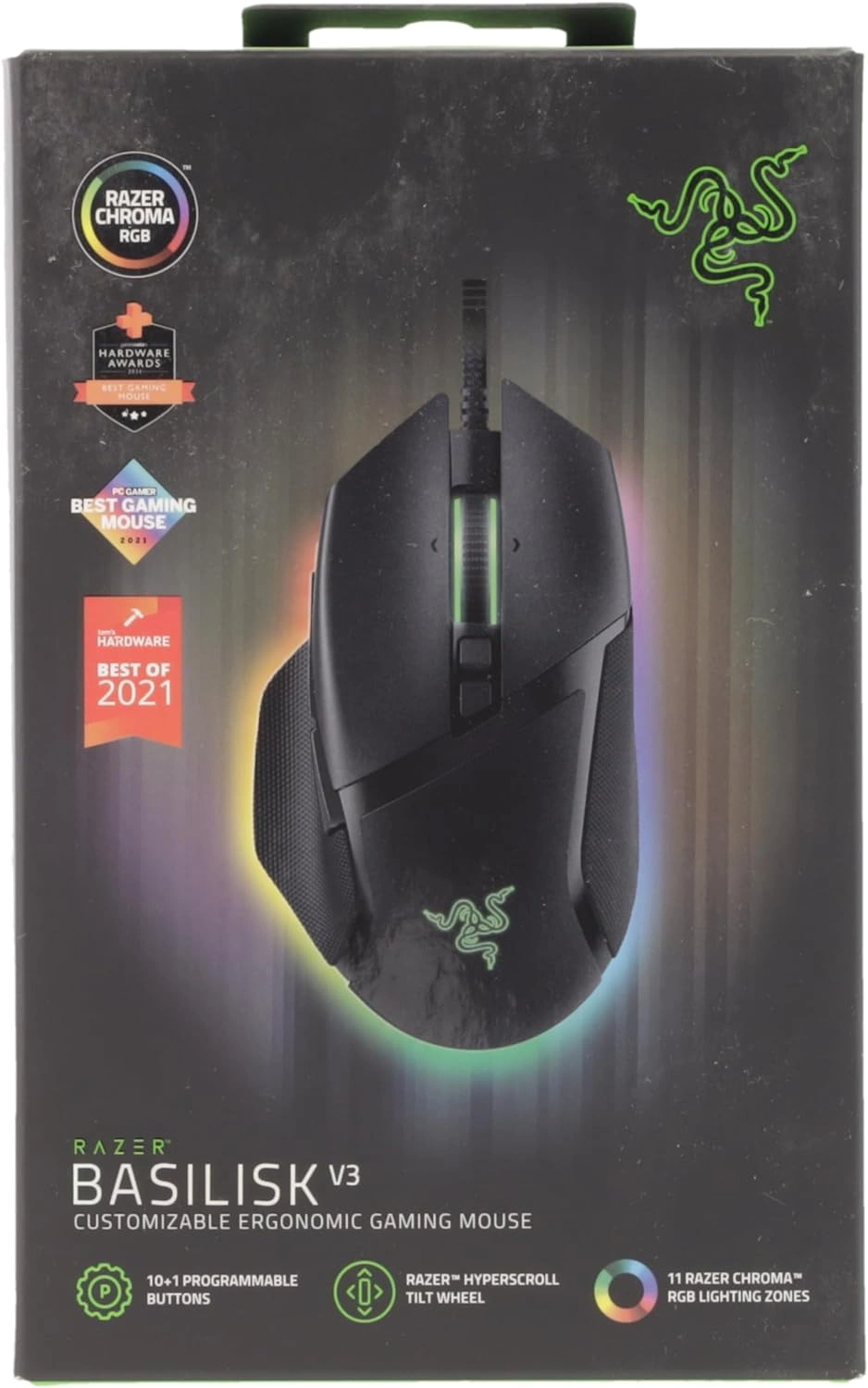 Razer Basilisk V3 black wired gaming mouse with Chroma RGB lighting in Pakistan