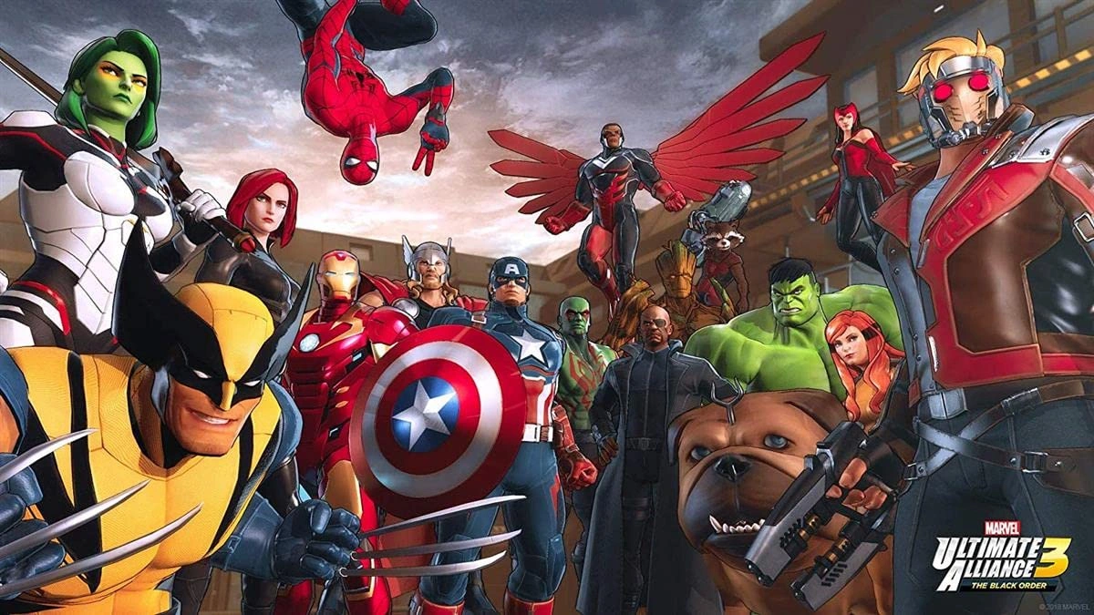 Marvel Switch game Ultimate Alliance 3 disc close up