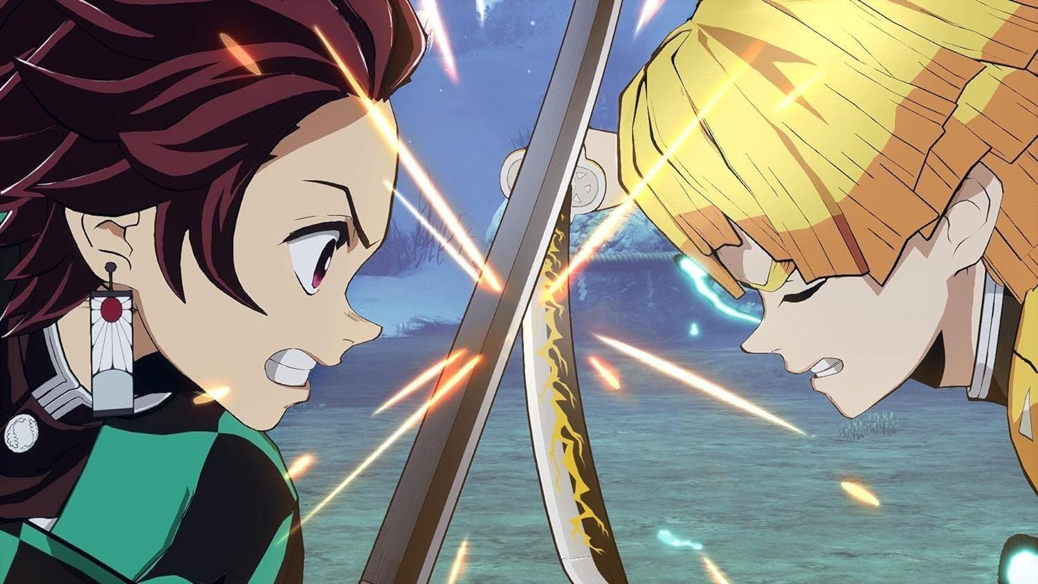 Demon Slayer The Hinokami Chronicles PS5 game cover showing Tanjiro in battle - Demon Slayer PS5 Anime Fighting Game