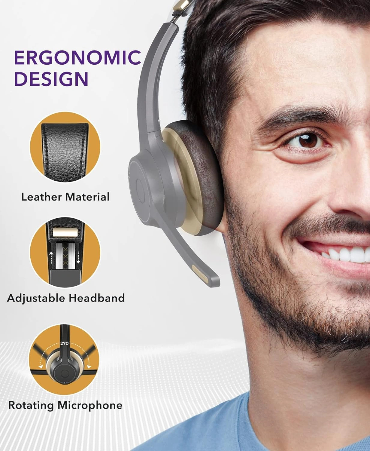 Soucrisp Wireless Headset with microphone for PC, a noise cancelling headset and bluetooth headset for gaming headset price in Pakistan shoppers