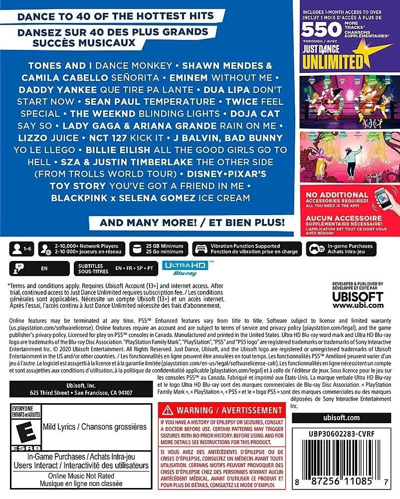 Just Dance 2021 PS5 Dance Party Game Cover Pakistan