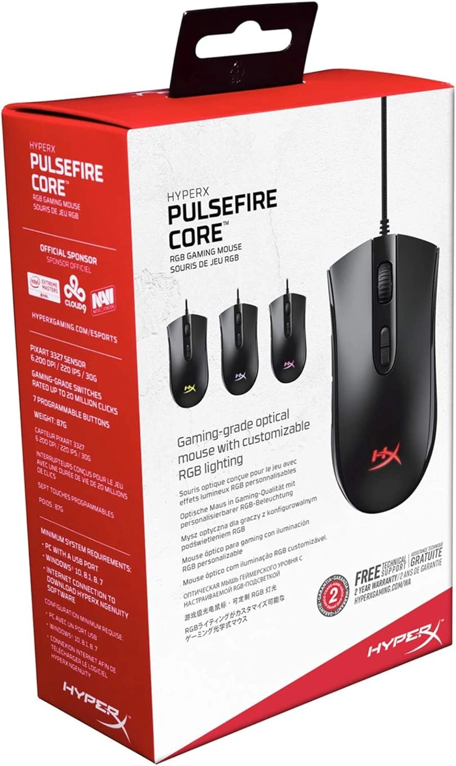 HyperX Pulsefire Core gaming mouse RGB lighting Pakistan