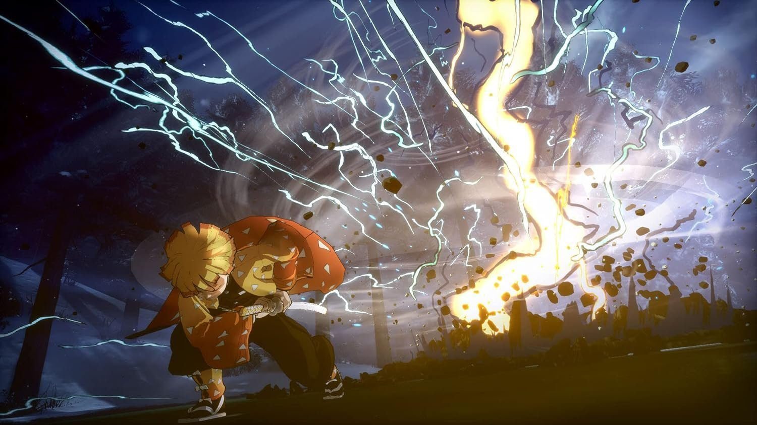 Demon Slayer The Hinokami Chronicles PS5 game cover showing Tanjiro in battle - Demon Slayer PS5 Anime Fighting Game