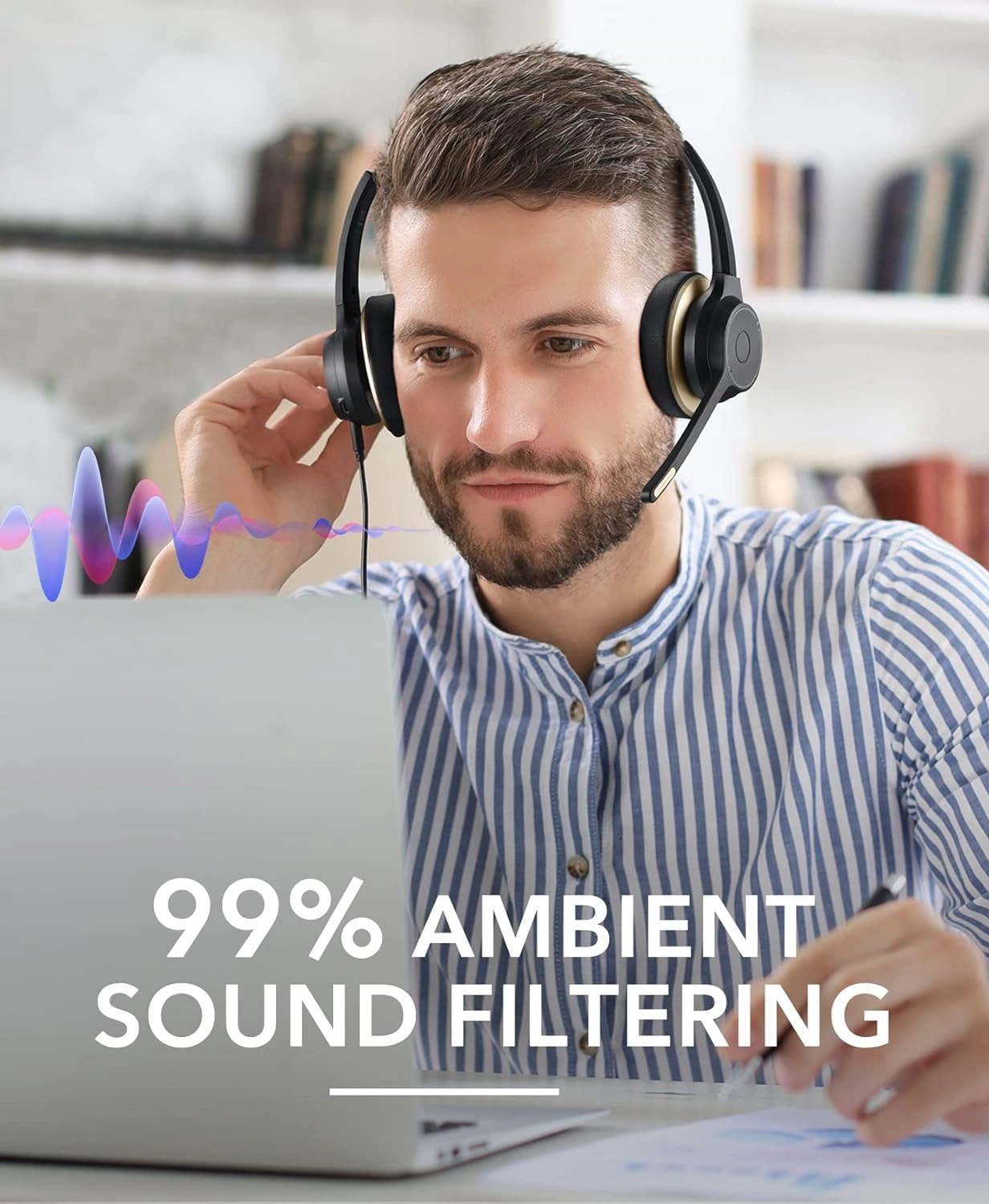 Soucrisp Wireless Headset with microphone for PC, a noise cancelling headset and bluetooth headset for gaming headset price in Pakistan shoppers