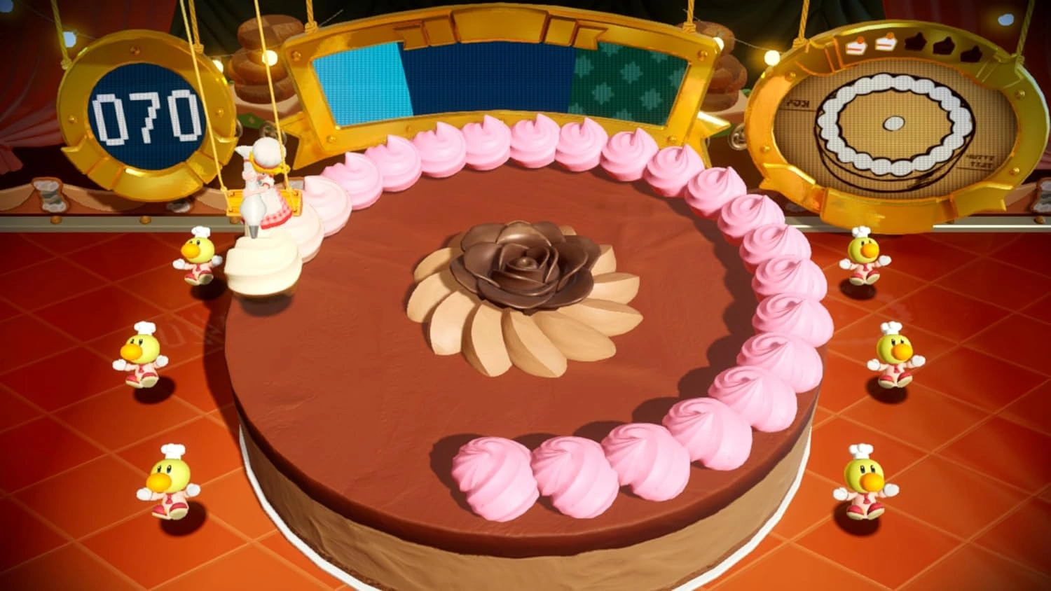 Princess Peach Showtime Nintendo Switch game box featuring Princess Peach on a theatrical stage in her sparkly dress