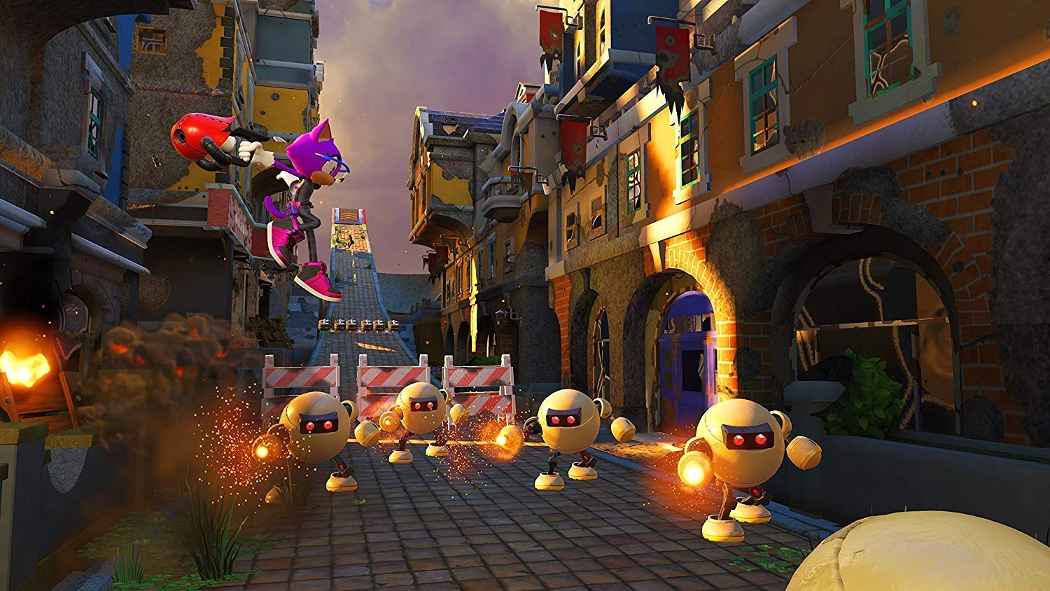 Sonic Forces Nintendo Switch game box showing Modern Sonic running at high speed through a ruined city