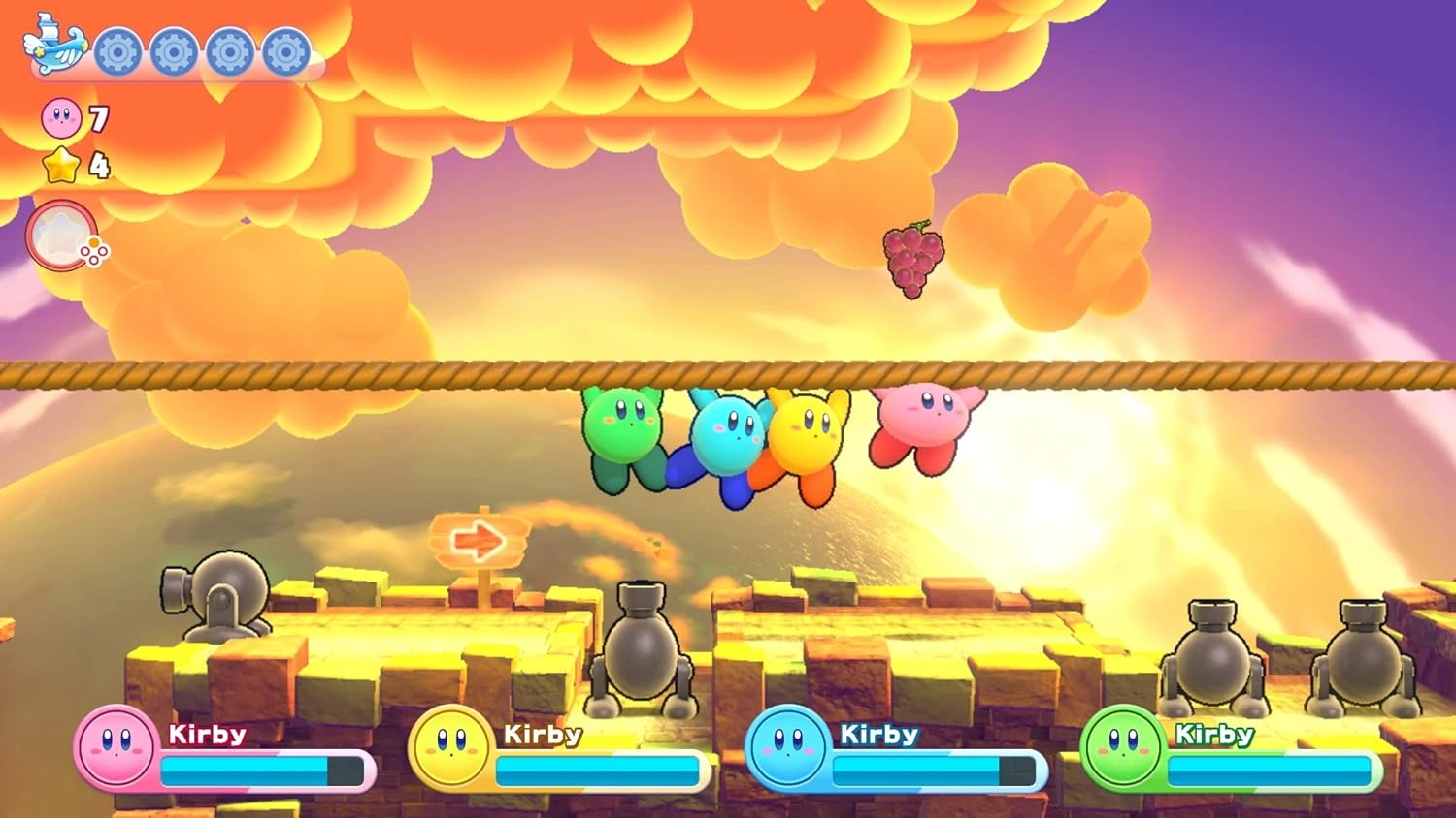 Kirby Dream Land Switch 4-player co-op gameplay Nintendo