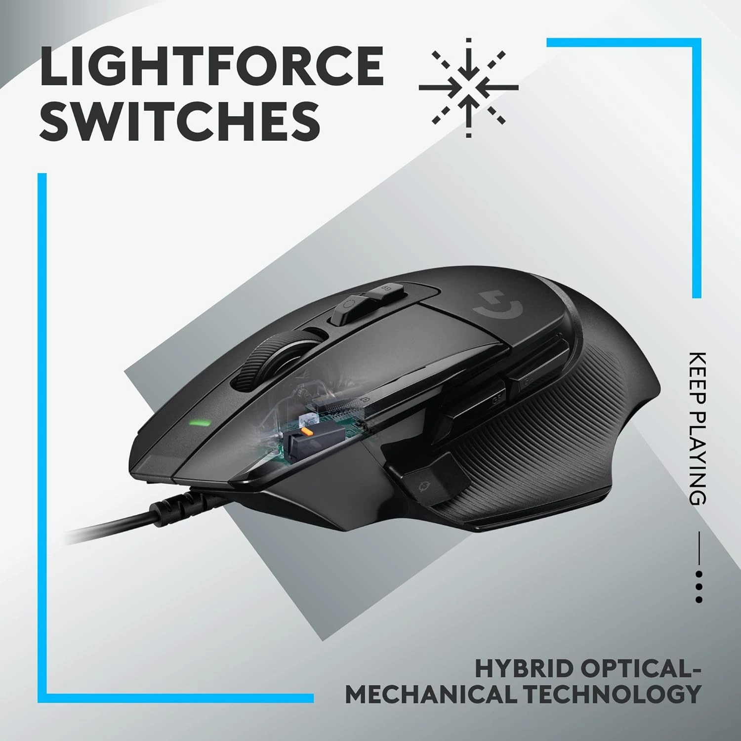 Logitech G502 X wired gaming mouse in black