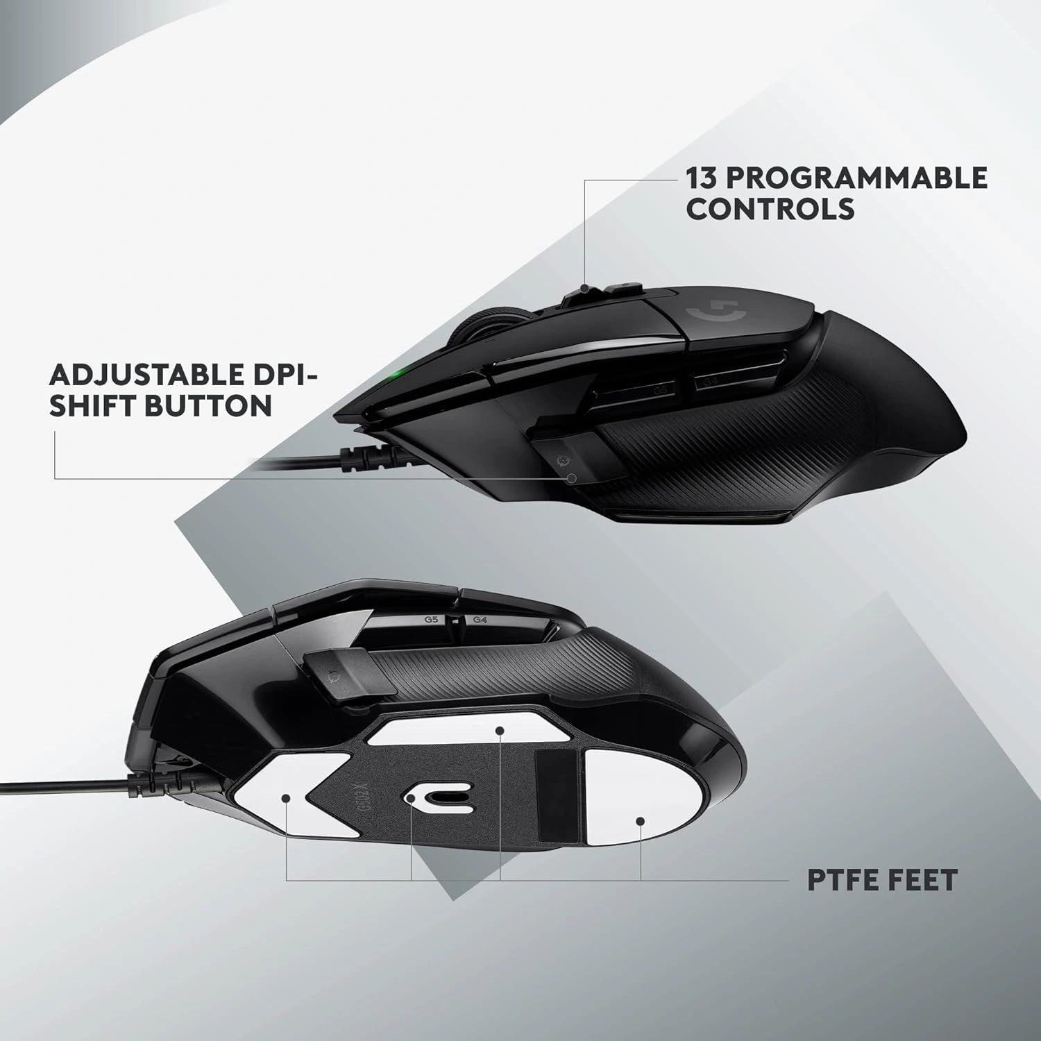 Logitech G502 X wired gaming mouse in black
