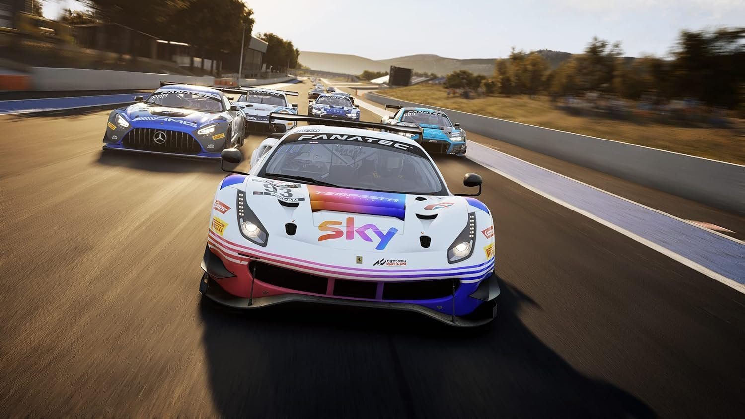 Assetto Corsa PS5 gameplay showing GT3 car on track at 4K 60FPS