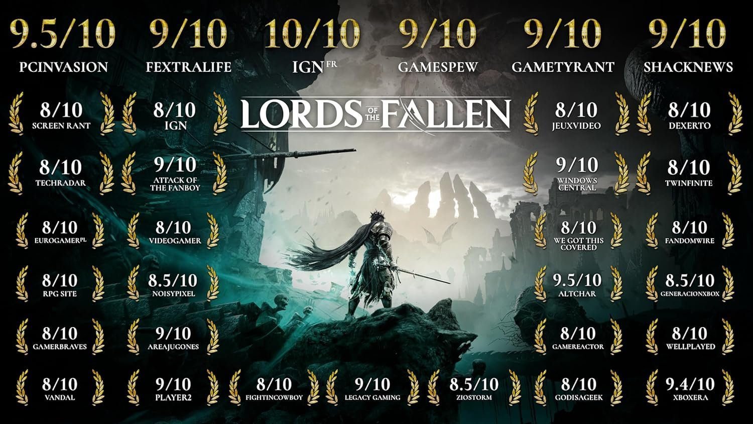 Lords of the Fallen Deluxe Edition PS5 game cover featuring dark fantasy knight in the Umbral realm - Lords of the Fallen PS5 RPG Action Game