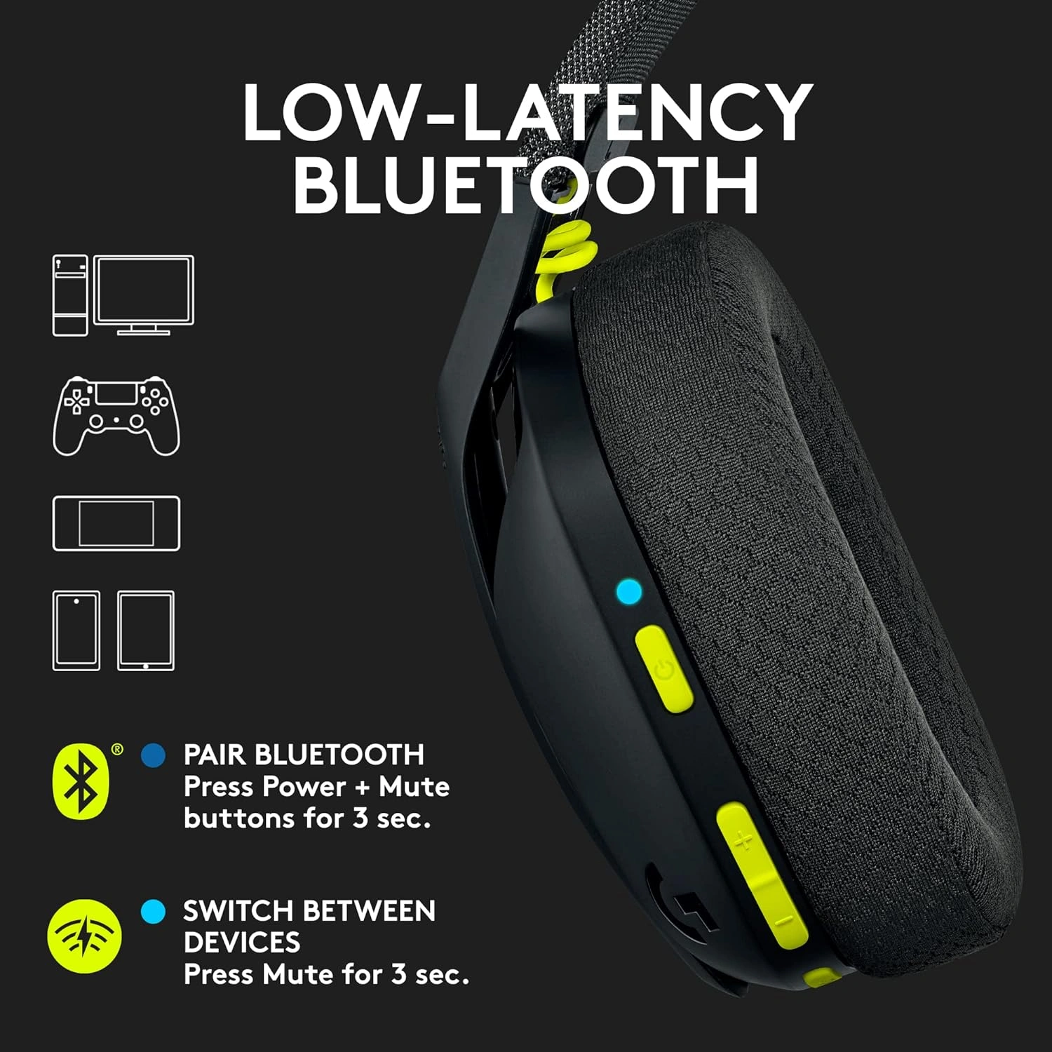  Logitech G435 wireless Bluetooth gaming headset