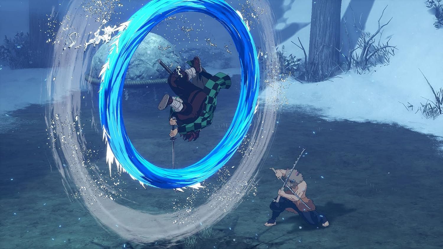 Demon Slayer The Hinokami Chronicles PS5 game cover showing Tanjiro in battle - Demon Slayer PS5 Anime Fighting Game