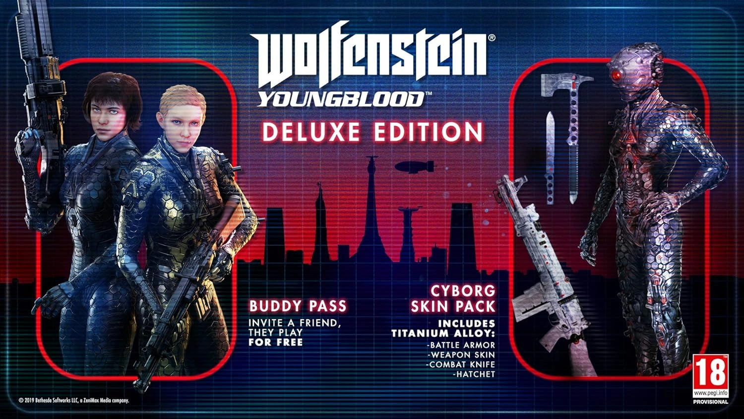 Wolfenstein Youngblood Deluxe Edition PS4 back cover details