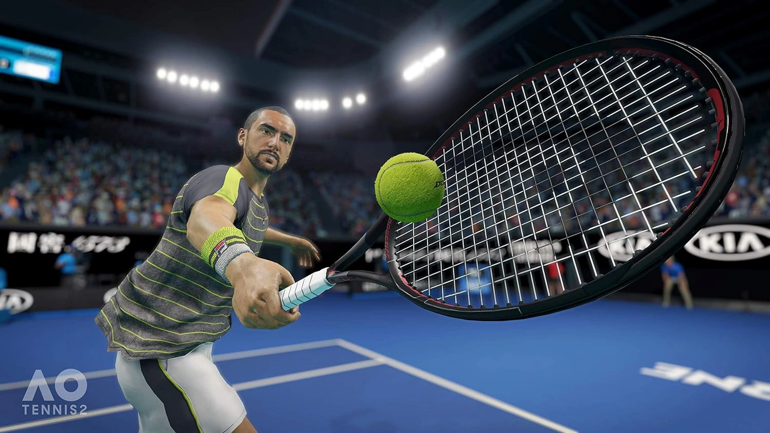 AO Tennis 2 Nintendo Switch game box showing a tennis player at the Australian Open court