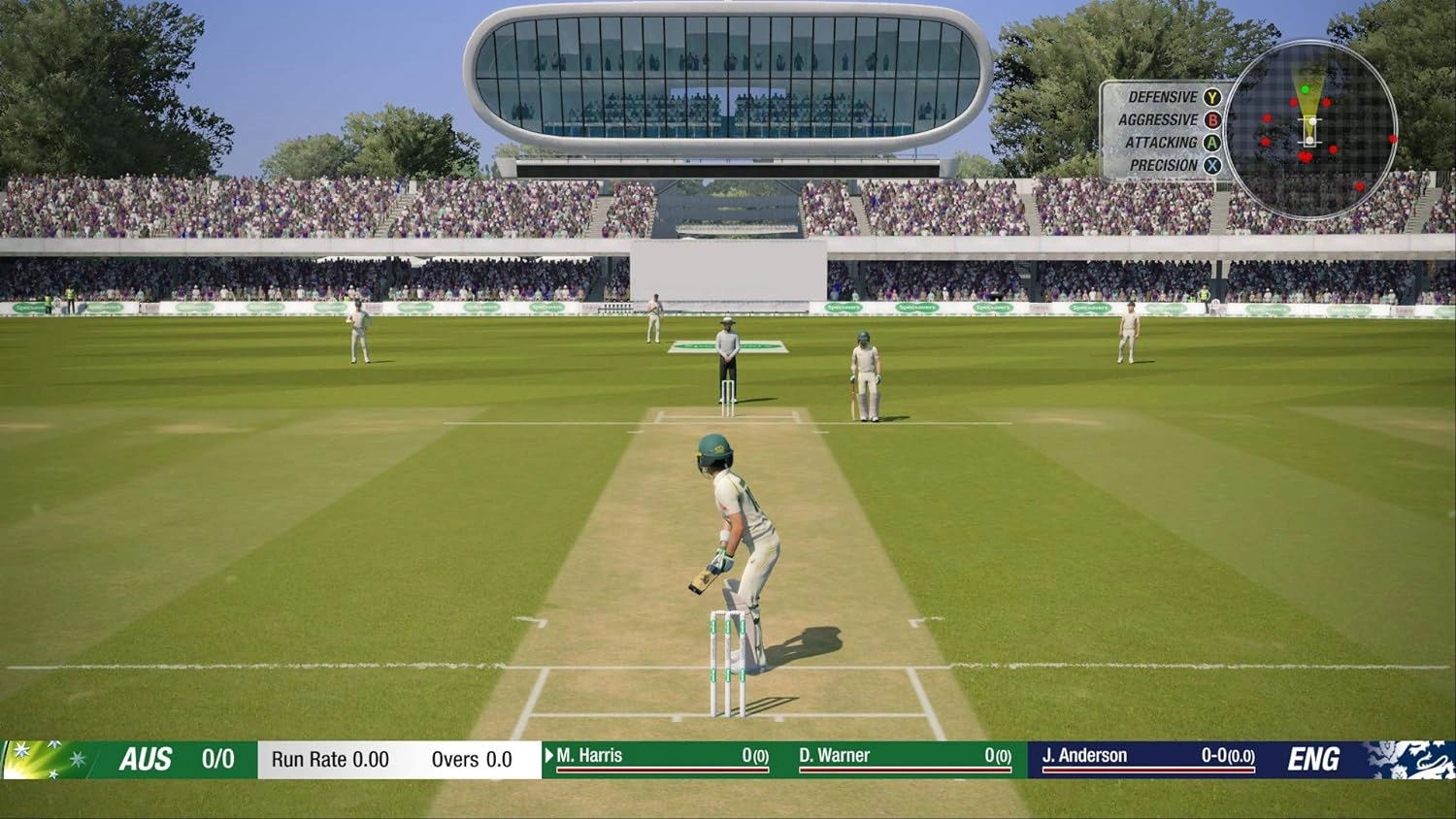 Cricket 19 Nintendo Switch game box showing a cricketer batting with stadium crowd in the background