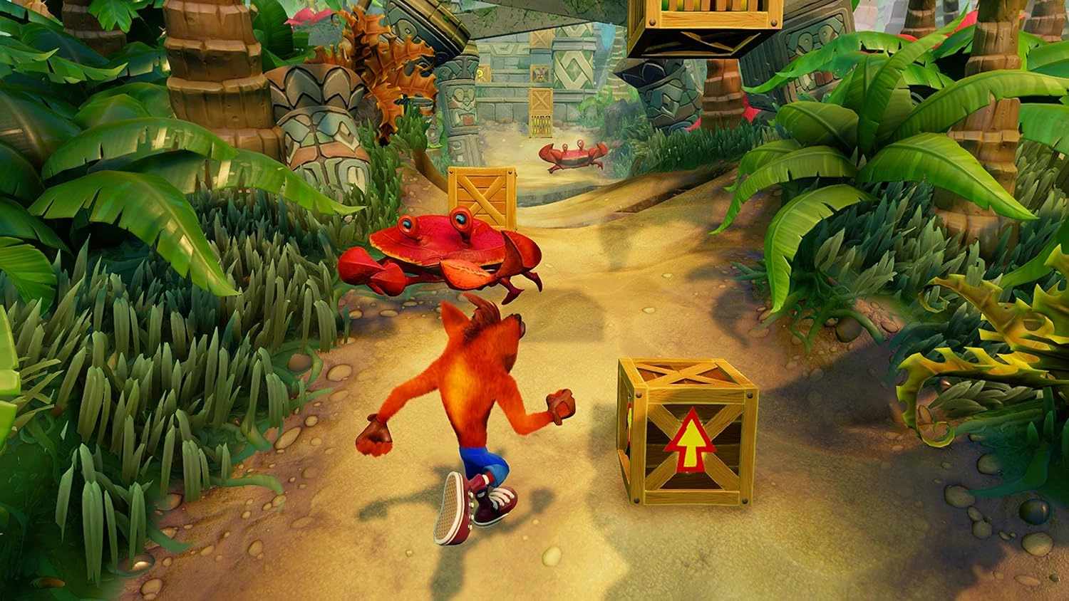 Crash Bandicoot N Sane Trilogy Nintendo Switch game box showing Crash Bandicoot running through a jungle temple
