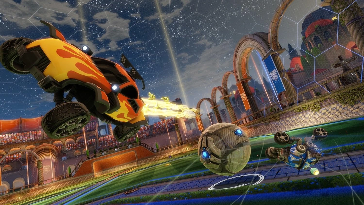 Rocket League Xbox One Ultimate Edition box art with DLC cars