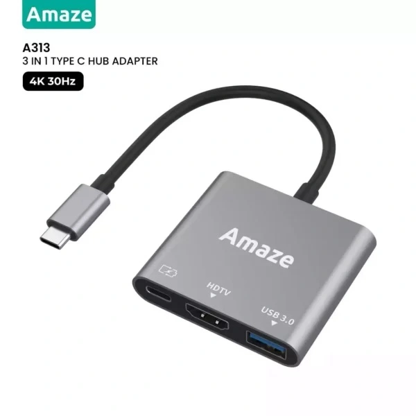 AMAZE A313 3-in-1 Type C hub adapter price in Pakistan