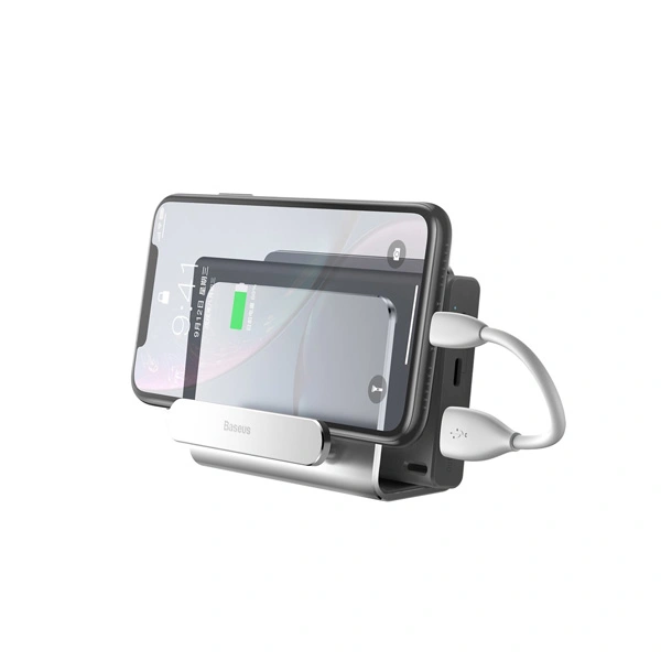 Baseus Metal Wall Mount Smartphone Holder on a tiled wall
