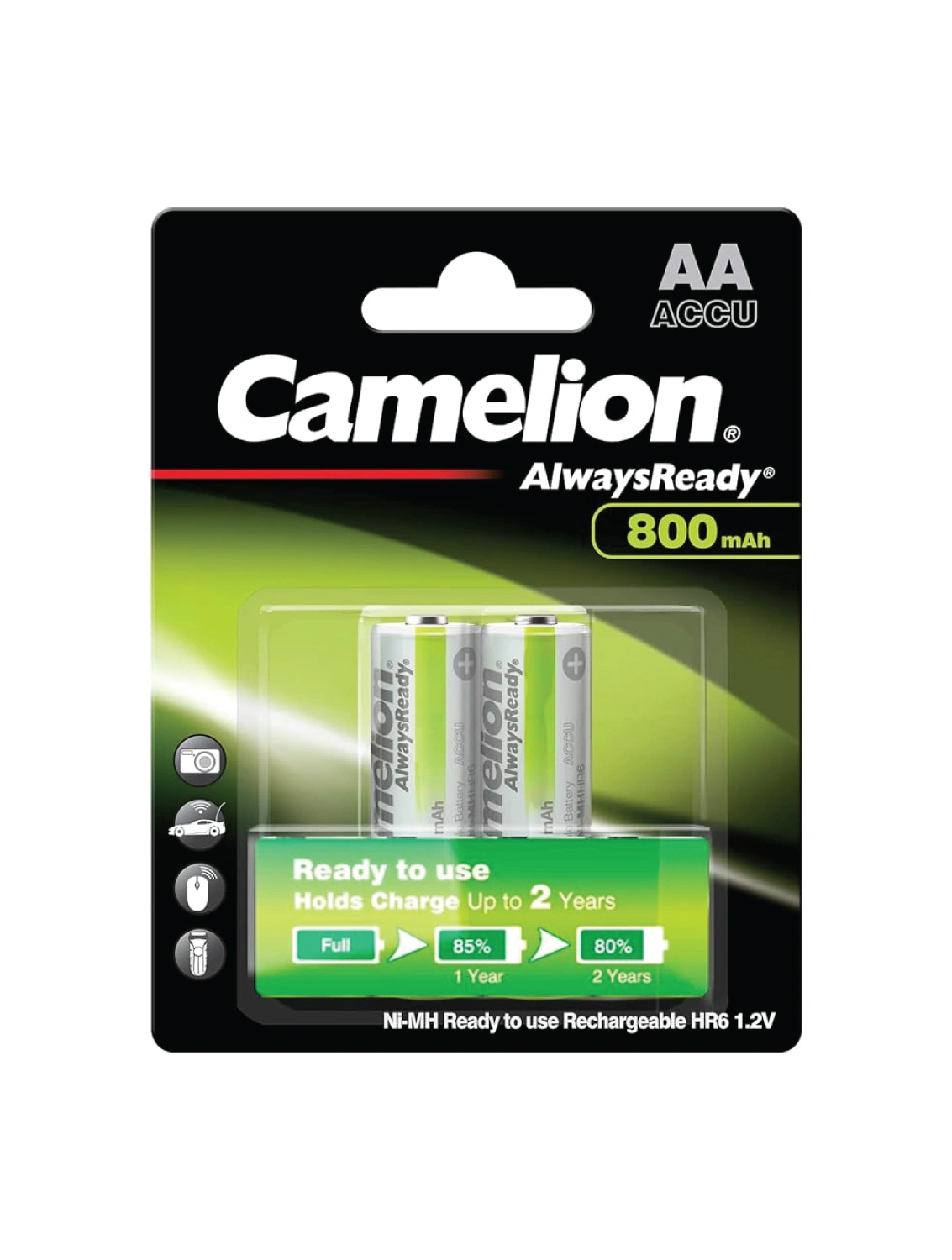 Camelion Always Ready HR6 AA 800mAh rechargeable battery pack