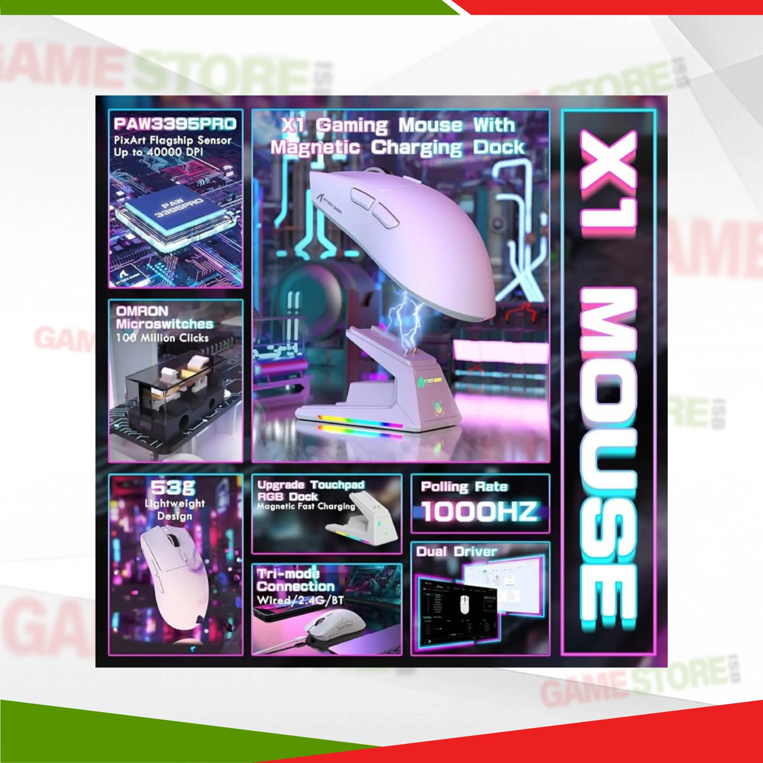 RGB lighting effect on EasySMX X05 Wireless Gaming Controller