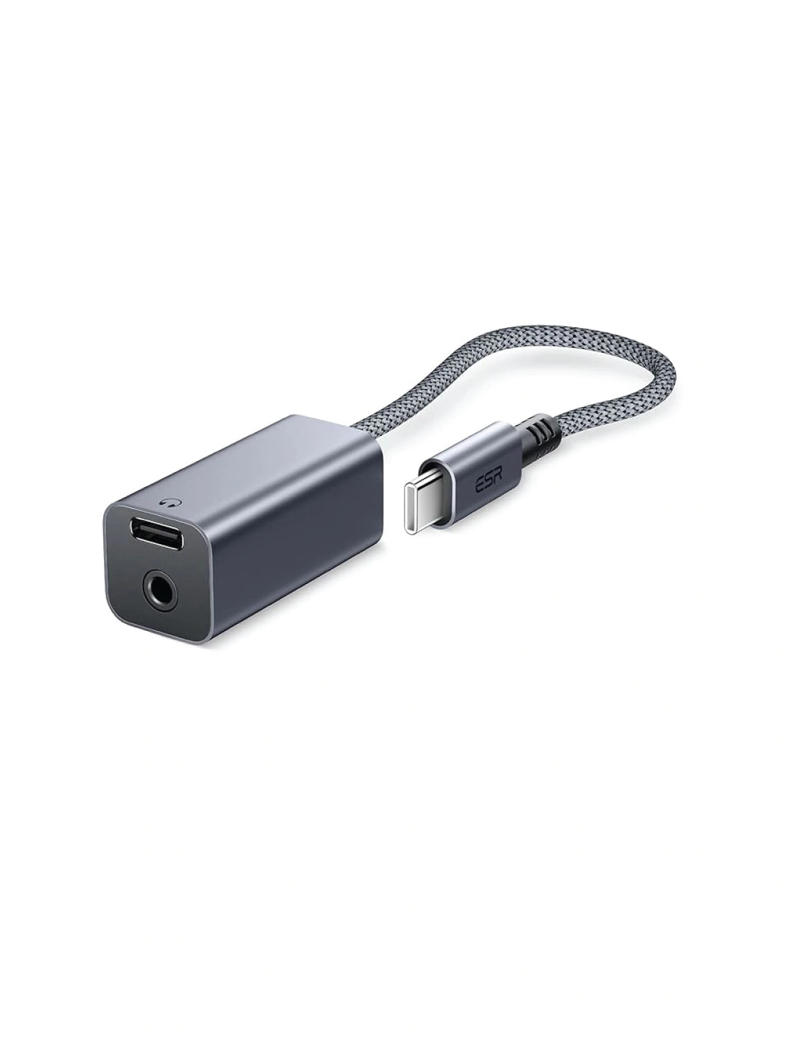 ESR USB C Headphone Adapter 2 in 1 grey colour