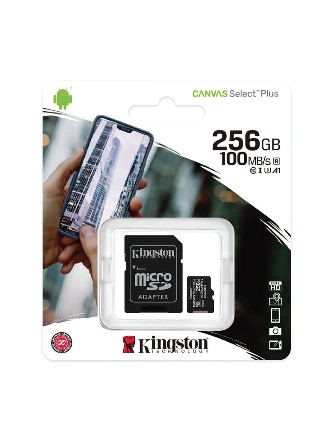Kingston 256GB MicroSD card with adapter, Kingston 256GB memory card Pakistan
