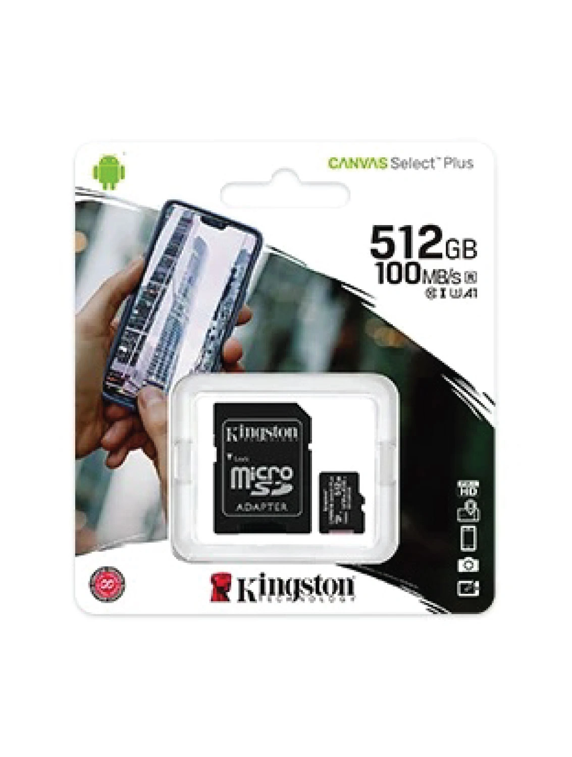 Kingston Canvas Select Plus 512GB MicroSD card with adapter, 512GB memory card Pakistan
