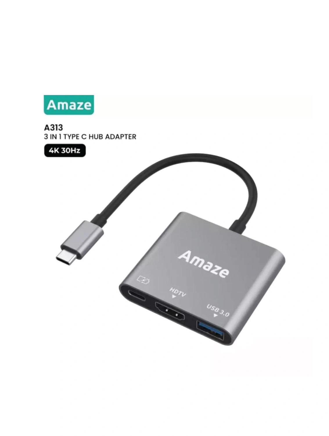AMAZE A313 3-in-1 Type C hub adapter price in Pakistan