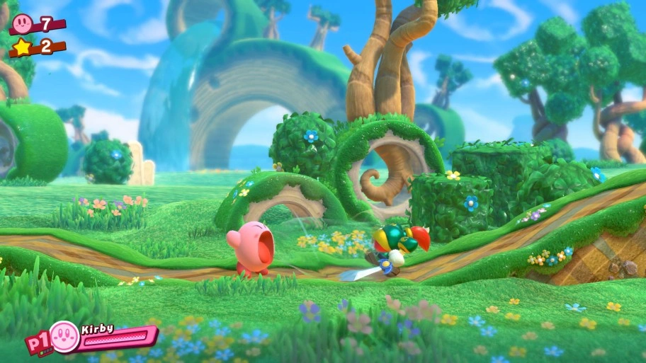 Kirby Star Allies Switch Nintendo game box front cover Kirby Star Allies Game 4-player co-op Nintendo Switch gameplay